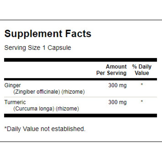 Swanson Full Spectrum Ginger & Turmeric / 60 caps на супер цена