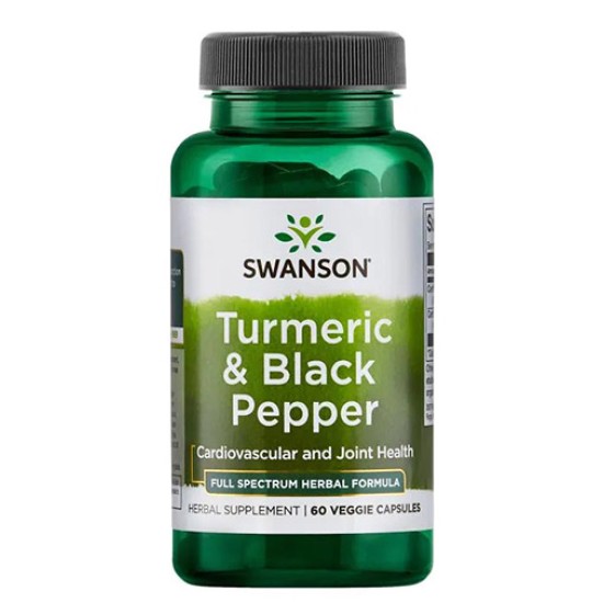 SWANSON Turmeric & Black Pepper 60 капсули на супер цена