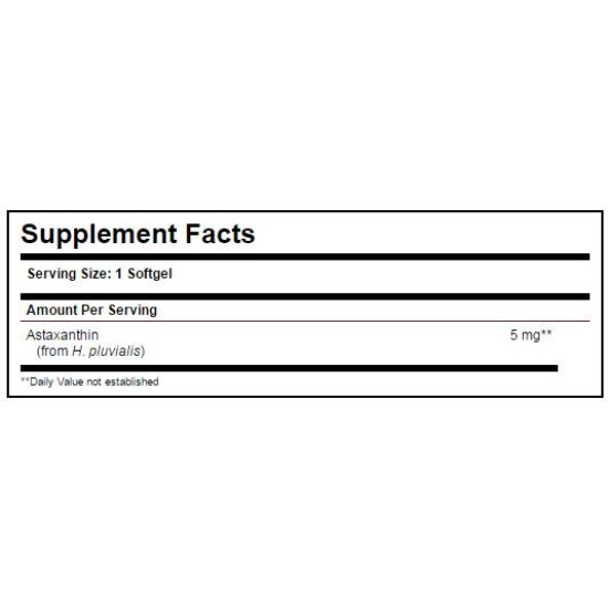 Solgar Astaxanthin 5 мг / 30 гел капсули на супер цена