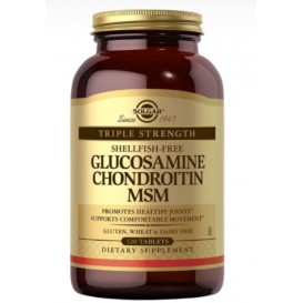 SOLGAR Triple Strength Glucosamine Chondrotin MSM (shellfish free) 60 tabs