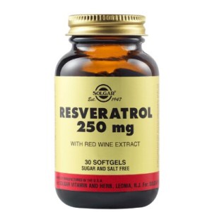 Solgar Resveratrol 250 mg with Red Wine Extract, 30 softgels