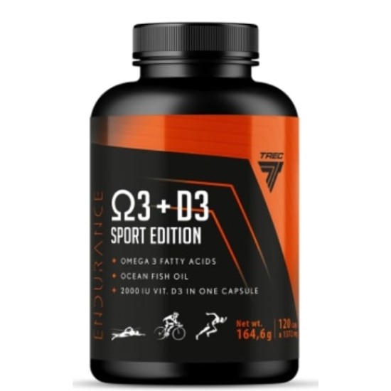 TREC NUTRITION Omega 3 + D3 Endurance | Sport Edition 120 гел капсули на изгодни цени TREC NUTRITION Omega 3 + D3 Endurance | Sport Edition 120 гел капсули на супер цена