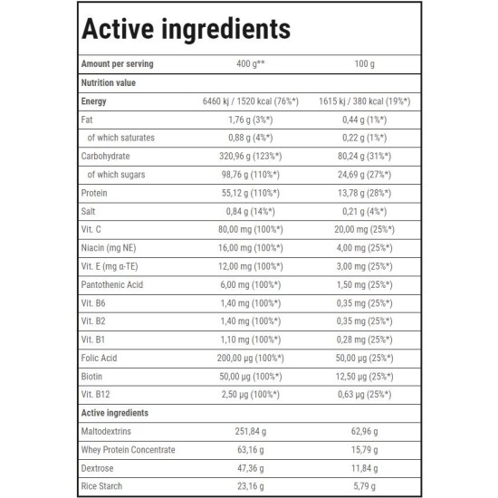 TREC NUTRITION Solid Mass | Hardcore Gainer Formula 1000 гр на супер цена