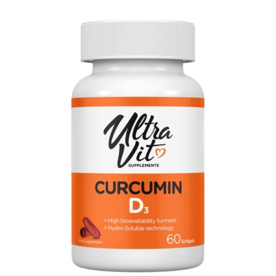UltraVit Curcumin Vitamin D3 60 гел капсули на супер цена