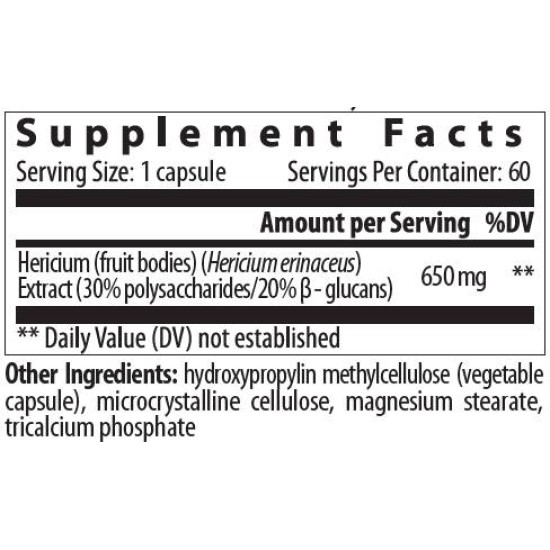VemoHerb Hericium 650 мг / 60 капсули на супер цена