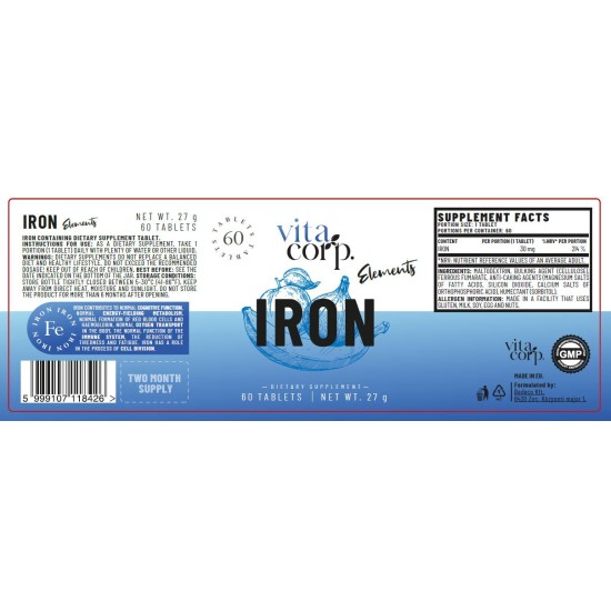 VitaCorp Iron 30 mg - 60 tabs на супер цена