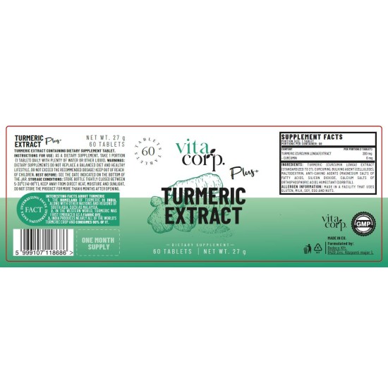 VitaCorp Turmeric Extract 200 mg - 60 tabs на супер цена