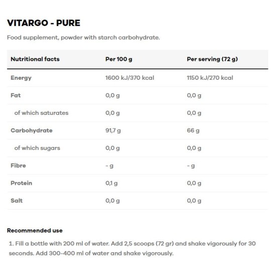 VITARGO Pure 2000 гр на супер цена