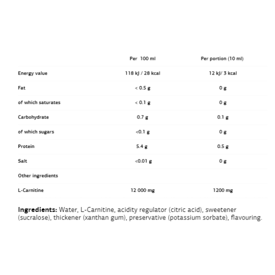 VPLaB L-Carnitine Concentrate - Л-Карнитин 500 мл на супер цена