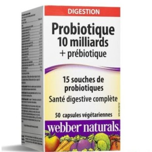 Webber Naturals Probiotique 10 milliards + Prebiotique 50 капсули