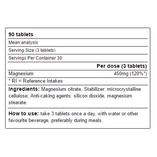 Yamamoto Nutrition Magnesium CITRATE 90 капсули на супер цена