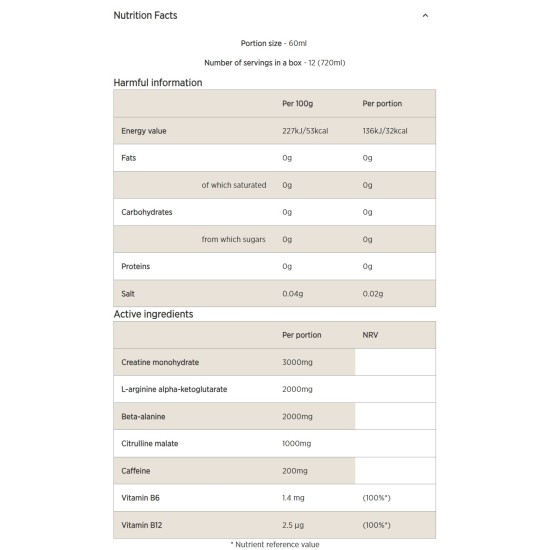 Myprotein Pre-Workout Shot - Азотен Бустер 60 мл на супер цена