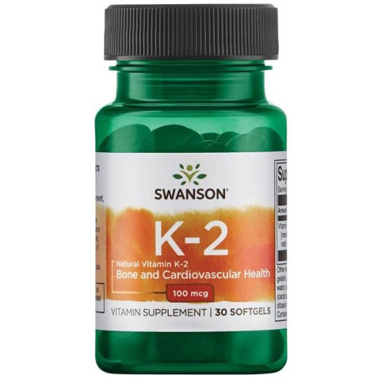 Swanson Високоефективен Натурален Витамин К2 30 SOFTGELS на супер цена