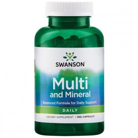 Swanson Multi and Mineral - Daily 100 капсули