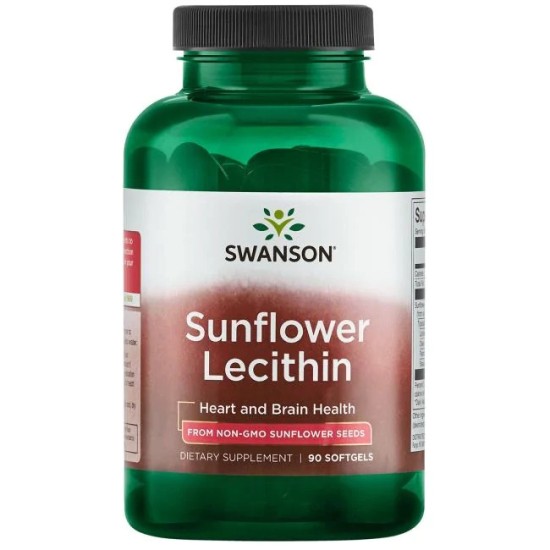 Swanson Sunflower Lecithin from Non-GMO Sunflower Seeds 90 софт гел капсули на супер цена