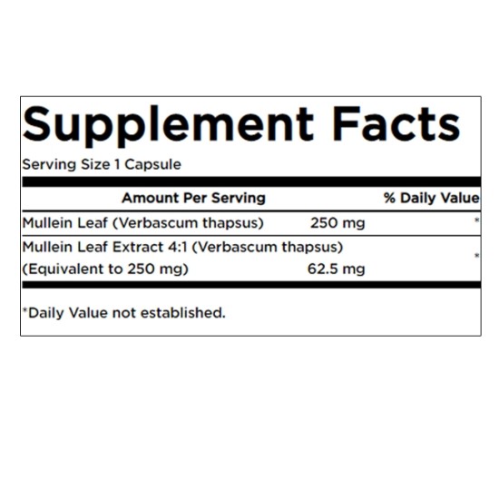 Swanson Mullien Leaf Extract - Standardized 60 капсули на супер цена