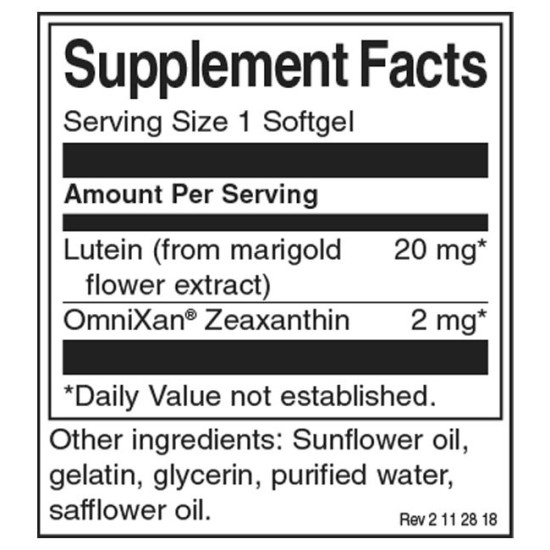 Swanson Формула за Очи с Лутеин и Зеаксантин 60 SOFTGELS на супер цена