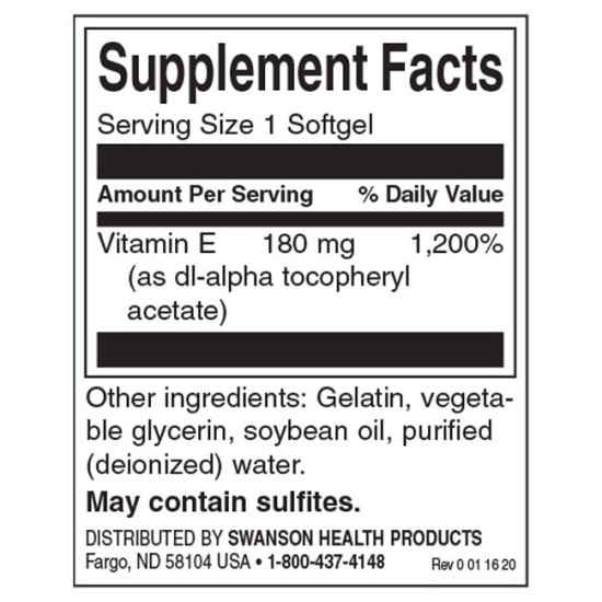 Swanson Витамин Е 60 SOFTGELS CAPS на супер цена