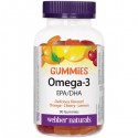 WEBBER NATURALS Omega-3 Gummies/ Омега-3 х 90 желирани таблетки с вкус на портокал, череша и лимон на супер цена